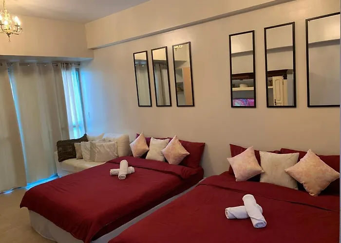 81nb Cozy -city View, 2 Queen Beds, Naia T3 شقة مانيلا